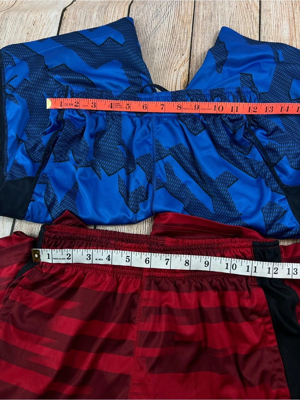 Nike Boys Youth Basketball Long Athletic Red & Blue Shorts Lot Of 2 Size XL
